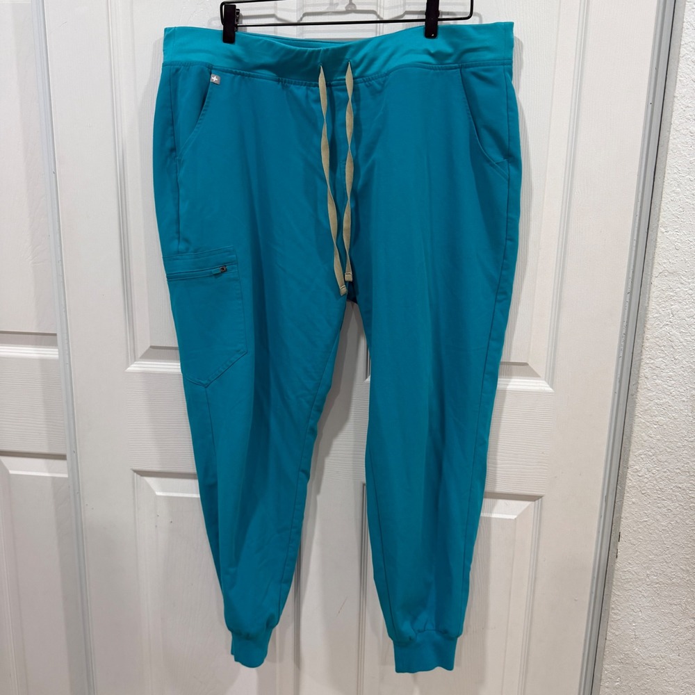 FIGS Technical Collection XXL Teal Blue Scrub Jogger Pants W18SW2005